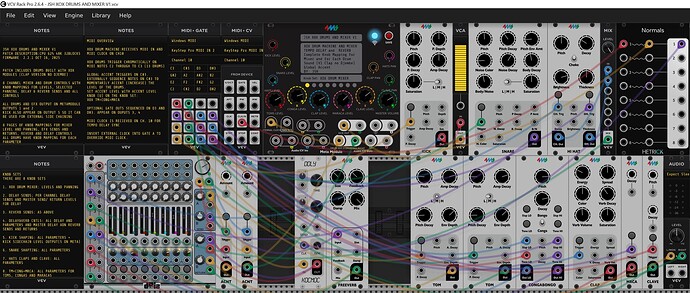 JSH XOX DRUMS AND MIXER V1 (V2 NOT SHOWN HAS DJEMBE INSTEAD OF CLAP)